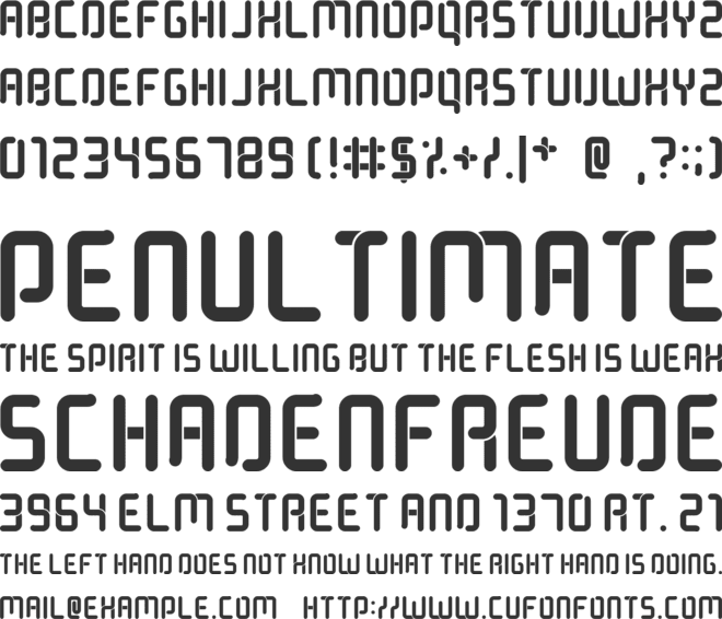 Noble Gas lights font preview