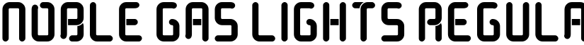 Noble Gas lights Regular font