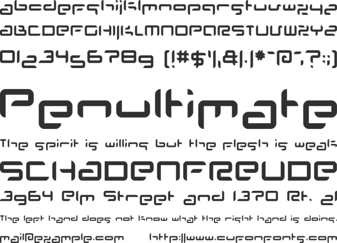 Planet Space font preview