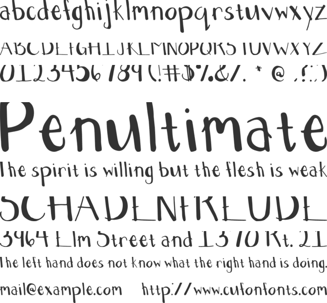 Backyard Camping font preview