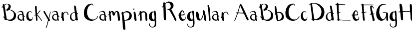 Backyard Camping Regular font