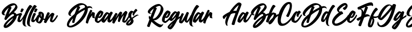 Billion Dreams Regular font