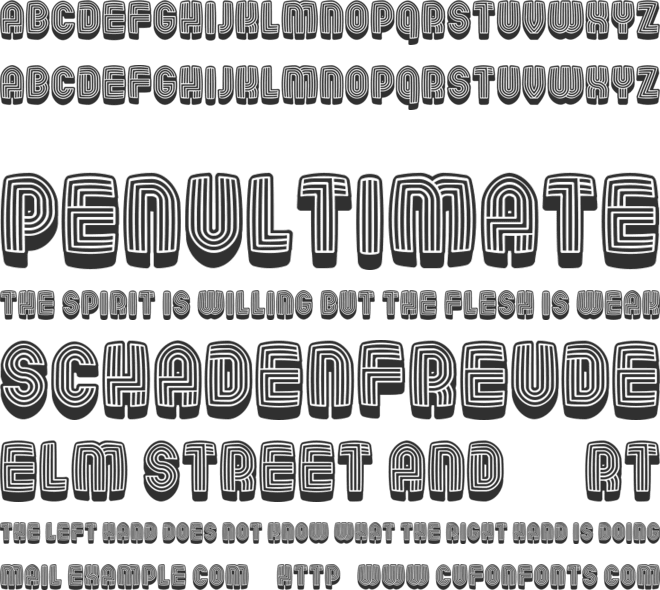 Linearo font preview