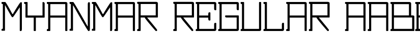 Myanmar Regular font