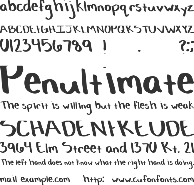 Cookie Dough font preview