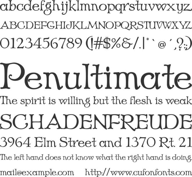 Echedo font preview