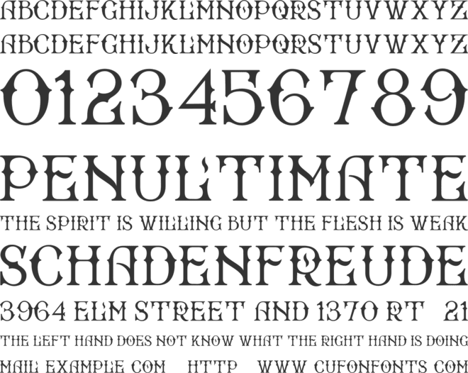 Bradford font preview