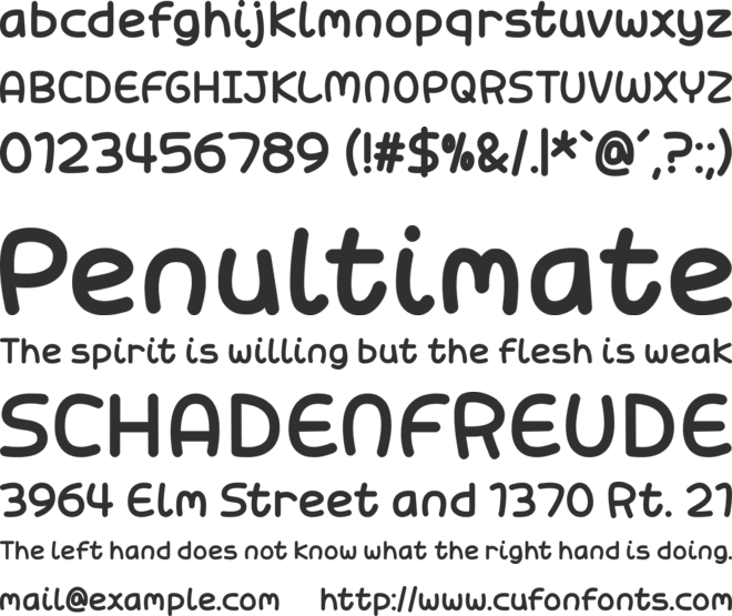 Candy Town font preview