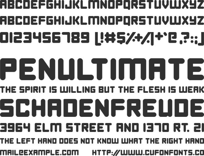 Happy Bomb font preview