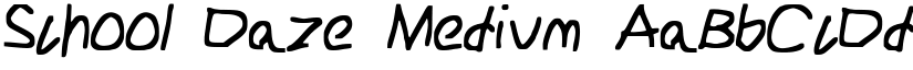 School_Daze Medium font