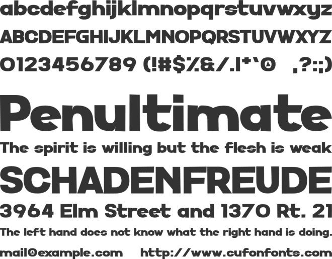 Super Comic font preview