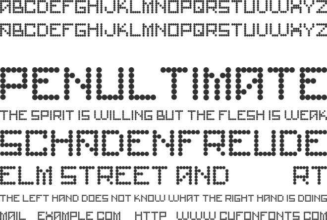 But Rounded font preview