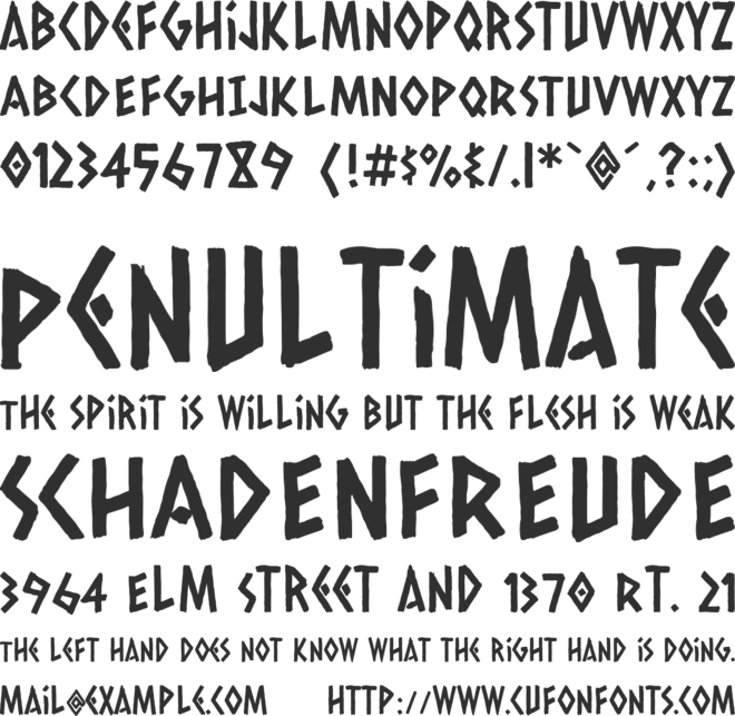 Calipers font preview