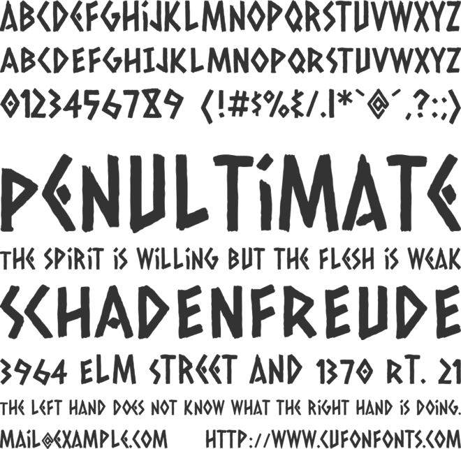 Calipers font preview