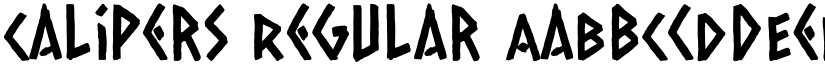 Calipers Regular font
