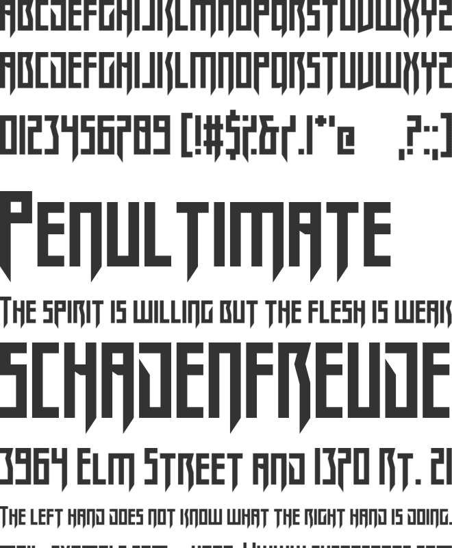 Megarok font preview