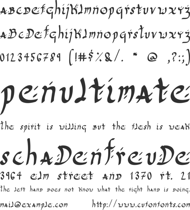Quick Quill font preview