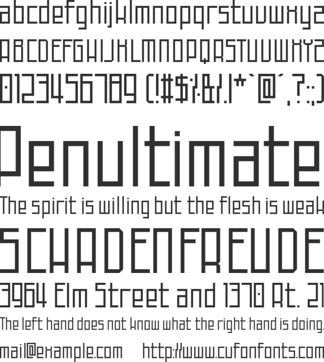 Techno at Dusk font preview