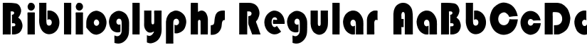 Biblioglyphs Regular font