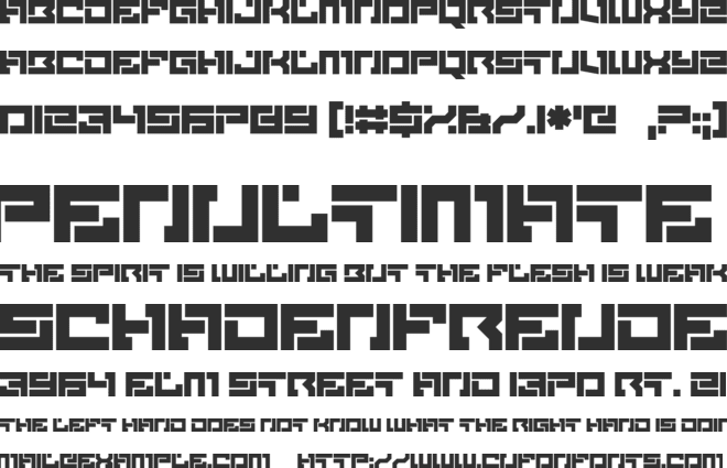 Brittle font preview