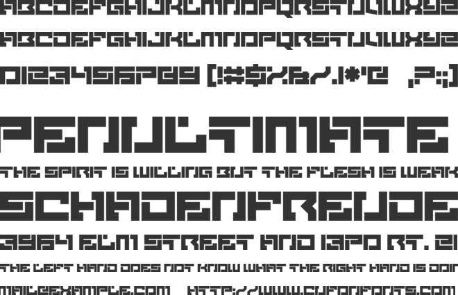 Brittle font preview