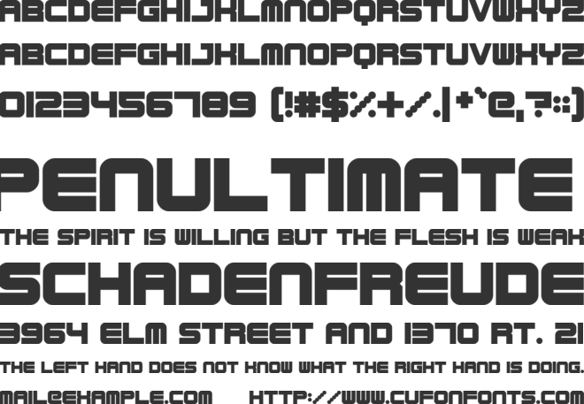 Robotica font preview