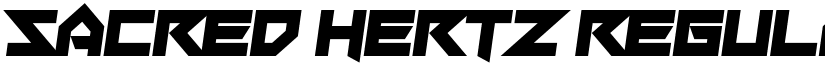 Sacred Hertz Regular font