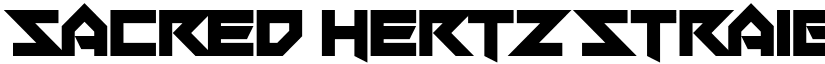 Sacred Hertz Straight Regular font