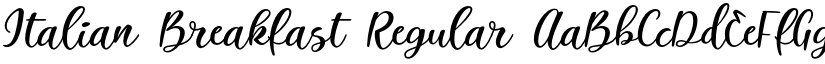 Italian Breakfast Regular font