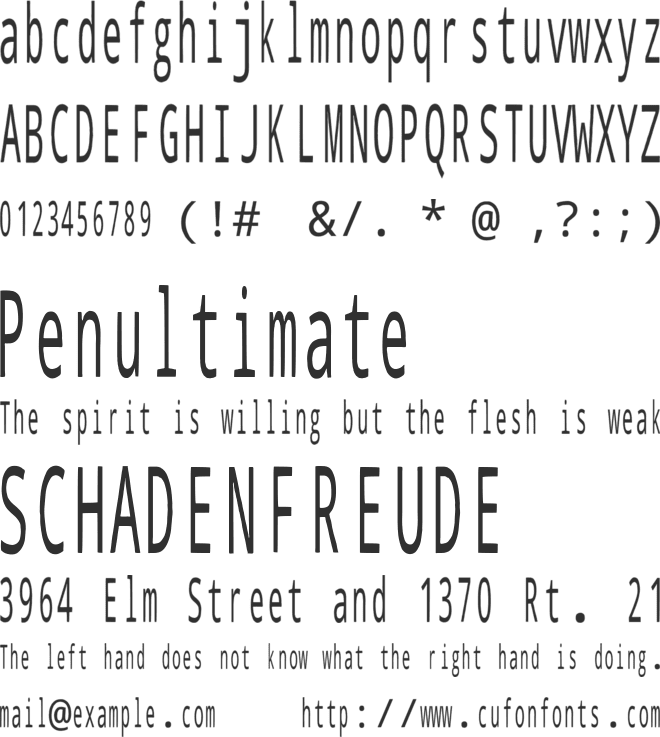 Text font preview