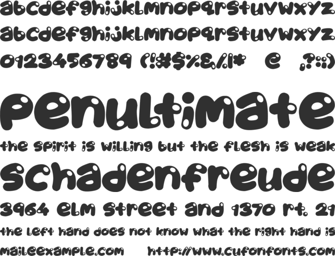Juicy Fruity font preview