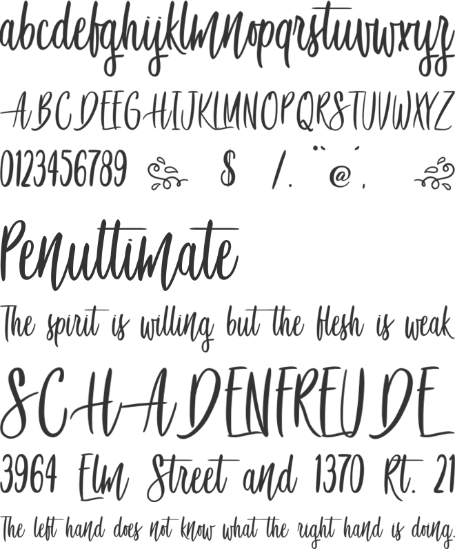 Awesome Birds font preview