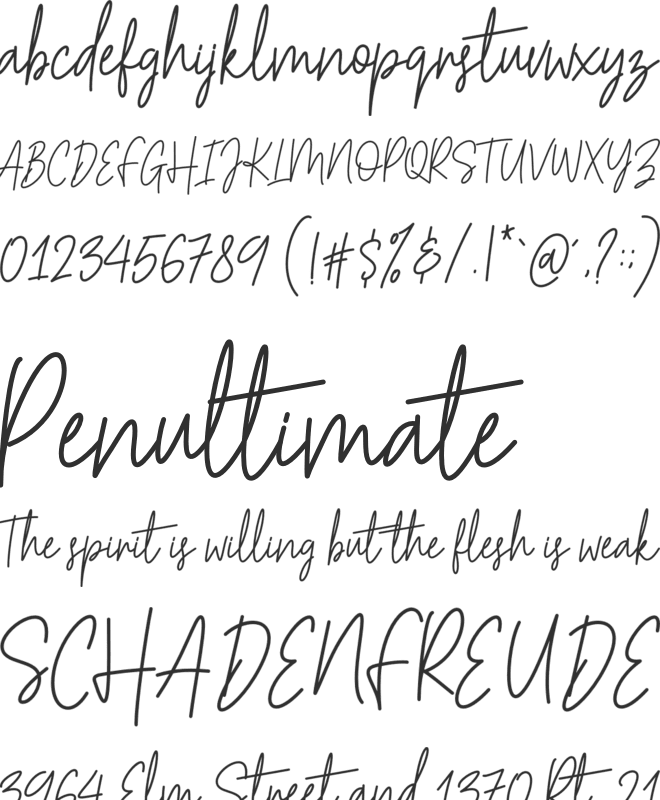 Hesterica font preview