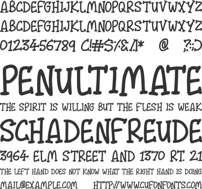 Malarky font preview