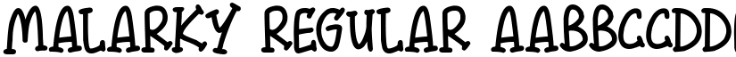 Malarky Regular font