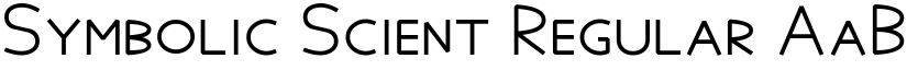 Symbolic Scient Regular font