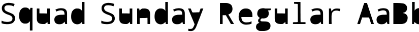 Squad Sunday Regular font