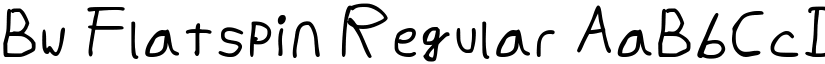 Bw Flatspin Regular font