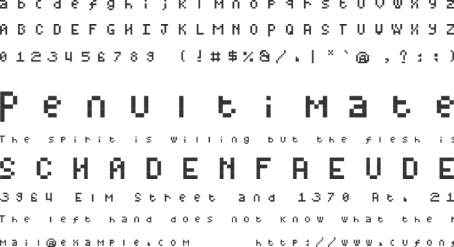BWMono font preview