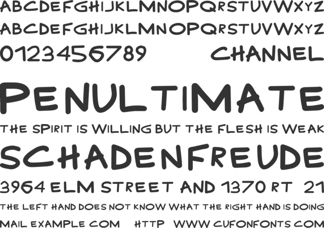 Disney Channel font preview