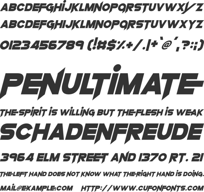 Knife Princess font preview