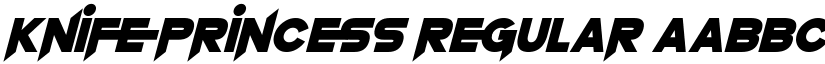 Knife Princess Regular font