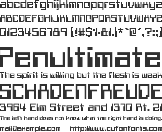 Withheld Data font preview
