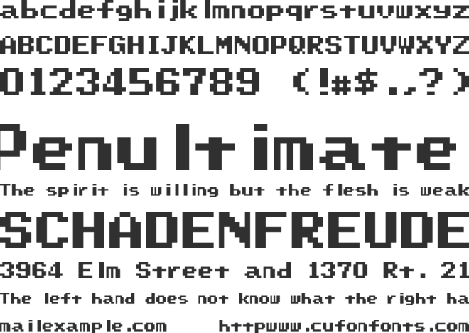 Super Mario World Text Box font preview