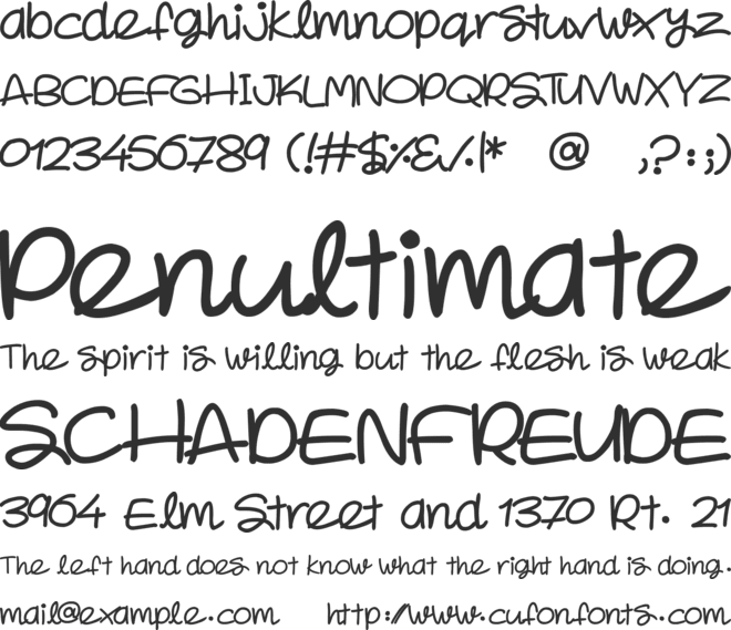 Super Sweet font preview