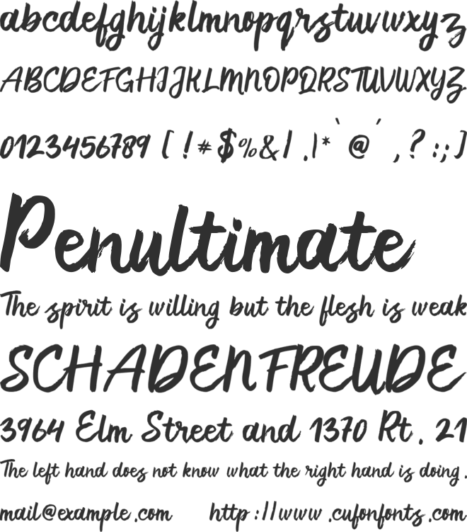 RoughSketch font preview
