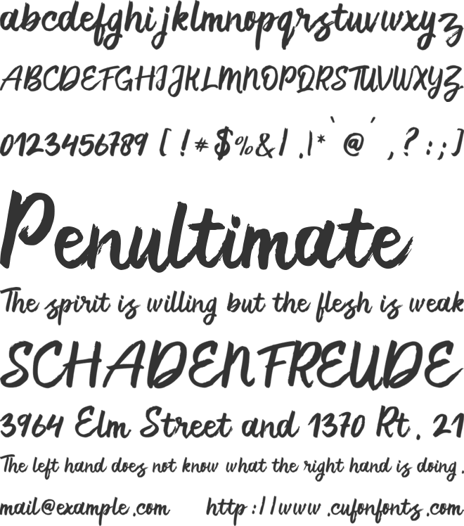 RoughSketch font preview