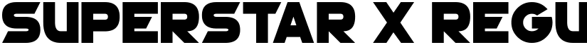 Superstar X Regular font