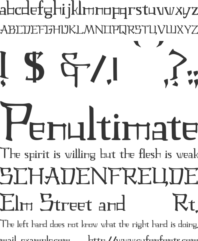 JMH Laudanum CA font preview