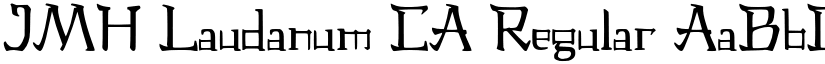 JMH Laudanum CA Regular font